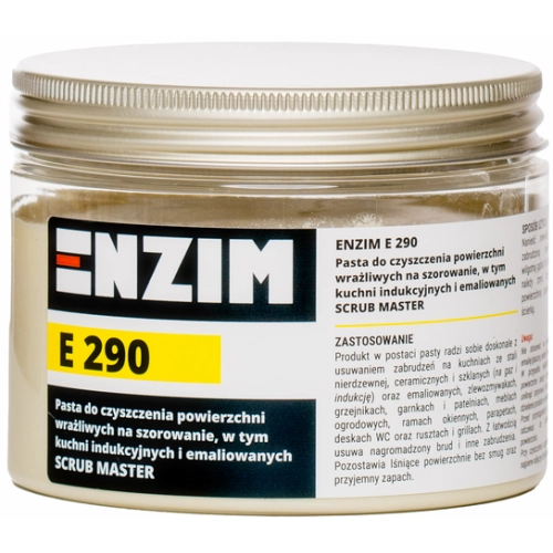 E 290 Pasta do czyszczenia powierzchni wrażliwych na szorowanie, w tym kuchni indukcyjnych i emaliowanych 500 g SCRUB MA